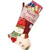 Wenearn 47CM Calze Natalizie Grandi,Calze Natalizie da Appendere Personalizzate,Pupazzo Babbo Natale,Sacchetti Regalo Natale per la Festa di Natale,Decorazioni di Famiglia,Decorazioni Camino Natale