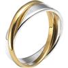 Silverly Anello Uomo Argento 925 Unisex 18K Oro Giallo