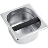 Garsent Espresso Knock box in acciaio inox,Garsent Tramoggia battifiltro per fondi di caffè, Accessorio portautensili per contenitore per porta bussole in acciaio inossidabile per macchina da caffè.