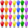 MZYOYO Confezione da 28 lampadine colorate E27 da 2 W, per catena luminosa, feste, decorazioni natalizie, rosso, verde, blu, arancione, giallo, rosa, viola