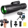 aiworth Telescopio monoculare per adulti 10-30X50 con zoom monoculare ad alte prestazioni con prismi BAK4 e obiettivo FMC - Telescopio monoculare compatto con doppia messa a fuoco per birdwatching,