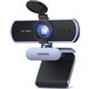 UGREEN Webcam Full HD 1080P 30FPS USB A PC Camera 2 Microfono Incorporato 85°Angolo di Visione per Windows MacOS Linux Supporto Youtube Streaming Skype Video Calling Zoom Videoconferenze(Grigio)