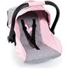Bayer Design-67933AA Giocattolo, Seggiolino Auto Easy Go, Adatto per la Carrozzina per Bambola Neo Vario, Colore Rosa, Grigio con Farfalla, 67933AA