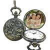 CustomizeFactory Orologi da tasca personalizzati, orologi da tasca personalizzati, in lega, stile vintage, con catena/vita, collana e confezione regalo, per uomo/donna, papà e fidanzati, In metallo.