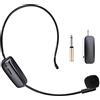 Eadidi Cuffie con microfono wireless UHF, UHF Wireless Mic Headset e palmare 2 in 1, amplificatore vocale da 50 m, altoparlanti da palco, sistema PA, adatto per insegnanti, guida