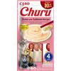 INABA Churu Senior Snack per Gatti Anziani con Tonno e Salmone - 12 Pack (48 Stick x 14gr) - Cibo per Gatti Sopra i 10 Anni, con Omega 3, Taurina e Vitamina C & E, Snack Gatto Funzionale