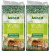 Anibest Fieno di prato naturale al 100% per conigli, criceti, cavie e altri roditori e piccoli animali, prodotto in Germania, 1 kg (Confezione da 2)
