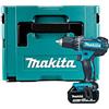Makita DDF482Z - Trapano avvitatore 62 Nm Lxt 18 V + 1 batteria 18 V 5 Ah Li-Ion Bl1850B + cofanetto Makpac