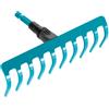 Gardena Rastrello combisystem: rastrello con 10 denti, accessori giardino rastrellare, rimuovere le erbacce e coltivare il terreno, larghezza lavoro 25 cm, adatto a tutte le impugnature cs (3176-20)