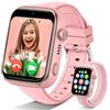 AKUMAKA 4G Smartwatch Bambini con SIM e GPS, IP68 Orologio Smartwatch Bambini con Videochiamate, WhatsApp, SOS, 5 Modalità Sportive, Modalità Scuola, Contapassi, Sveglia, Smart Watch per Ragazzi, Rosa