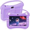 ascrecem Tablet Android 7 Pollici Tablet per Bambini con WiFi Bluetooth Doppia Fotocamera Controllo Parentale 2GB RAM 32GB ROM Copertura Protettiva per Bambini (Viola)
