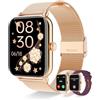 Erkwei Smartwatch Donna Chiamate 3 Cinturino 1.8 Orologio Fitness Contapassi 110+ Modalità Sportive Cardiofrequenzimetro Sonno Notifiche Messaggi Smart Watch per iPhone Android
