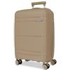Roll Road Universe - Valigia da cabina beige, 39 x 55 x 21 cm, rigida, 2,4 kg, chiusura TSA in polipropilene, 2,4 kg, 37 l, bagaglio a mano, Beige, Taglia unica, Valigia cabina