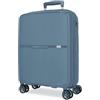 Movom Noon - Valigia da cabina blu, 38 x 56 x 20 cm, rigida 2,8 kg, chiusura TSA in polipropilene, 2,8 kg, 38,2 l, bagaglio a mano, blu, Taglia unica, Valigia cabina
