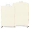 Movom Inari - Set di valigie bianche 68/78 cm, rigido 8 kg, chiusura TSA integrata in polipropilene, 8 kg, 189 l, estensibile, bianco, Taglia unica, Set di valigie