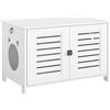 HOOBRO Armadietto per Gatti Nido, Mobiletto per Gatti con Anta Doppia a Persiana EWT60MW01