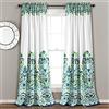Lush Decor, Tende Clara blu e verde con stampa cachemire damascata stile bohémien, set per soggiorno, sala da pranzo, camera da letto (coppia), 213,4 x 132,4 cm