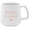 GRUSS & CO Tazza conica Hab dich liebe !, gres porcellanato, 43 cl, multicolore, 48447
