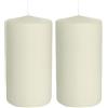Risthò 56199_02 Candele Cero, Avorio, Non Profumate, Diametro 5 cm, Altezza 10 cm, 12 pezzi (Confezione da 2)