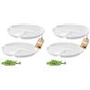 Westmark Piatti per Microonde con 3 Scomparti, 2 Pezzi, Diametro: 25 cm, Plastica, Bianco, 224022E3 (Confezione da 2)
