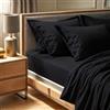 Nuit Des Rêves Premium Ranforce King Fitted Sheet (160 x 200 + 30 cm), 100% cotone, 145 thread Count, lavabile in lavatrice a 30 °C, elegante colore nero per un comfort di lusso
