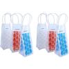 Fackelmann Sacchetto Refrigerante Raffredda bottiglie con maniglie per il trasporto, in plastica Disponibile nei colori: rosso, blu e trasparente Dim 37x10x2 cm Ingombro pack: 37x12x2 cm