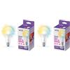 WiZ Lampadina Smart WiFi, Luce Bianca da Calda a Fredda Dimmerabile, E27, 100W, Tecnologia SpaceSense, Controllo Vocale (Alexa, Apple HomeKit, Google Home) (Confezione da 2)