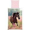 Herding Young Collection Biancheria da Letto Cavallo, Federa 80 x 80 cm ca., Copripiumino Circa 135 x 200 cm, Con Cerniera Scorrevole, 100% Cotone Renforcé