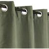 Atout Ciel Tenda termica effetto spazzolato con occhielli, 140 x 240 cm, pronta da appendere, colore: verde cachi