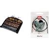 Prym Punte di ferri maglia, lunghi, intercambiabili, con fili e a & Seil Rundstricknadeln Natural 40 cm Ferri da Maglia circolari, Metallo, Multicolore