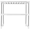 03 Ripiano sotto lavello, Mobile Stabile Stabile PP + Acciaio Inossidabile Facile da Montare Robusto portante sotto lavello Organizer, per Soggiorno Camera da Letto