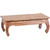 FineBuy Tavolino da caffè Acacia Legno Massello 110x40x60 cm Disegno Tavolo | Tavolo da Salotto Rettangolare | Divano Tavolo