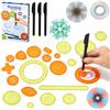 LEAZZLE Spirograph,28 Pezzi Kit Righello Disegno Ingranaggi, Spirografo per Bambini Kit Creativo, Kit Disegno Bambini, Set Spirale, Spirografo per Adulti, Gioco Creativo Mandala