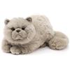 Uni-Toys - Gatto persiano, grigio, sdraiato - 31 cm (lunghezza) - gatto di peluche - peluche