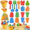Sotodik JoyGrow Sotodik 20 Pezzi Giocattoli da Spiaggia Set per Bambini,Set di Giochi da Spiaggia Pieghevole all'aperto Benna,Borsa a Rete in Materiale Plastico Morbido, Regali per Ragazzi e Ragazze