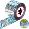 Qunkun Nastro riflettente per difesa uccelli, per proteggere case, giardini e cortili, colore argento (4,8 cm x 80 cm)