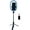 ARRANGO Luce anulare ovale con supporto treppiede cellulare wireless Estensibile Selfie Stick, Asta Bastone Selfie Treppiede con telecomando