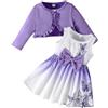 Kunyeah Neonate Vestito e Cardigan Set Infante Shrugle Cappotto Farfalla Stampa Gonna Bambino Manica Lunga Vestito