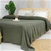 Milam London Copriletto per Letto King Size | Copriletto in Cotone per Divani | Coperte per Letto King Size | 220 x 240 cm | 218,4 x 238,8 cm - Verde Oliva