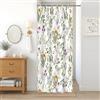 Uiiooazy Tenda Doccia Fiori, Tenda da Doccia Piccola Foglie Verdi Floreale Vintage Tende per Doccia Antimuffa Impermeabile Tessuto in Poliestere Lavable Tende Vasca da Bagno con 6 Ganci 90Lx180Acm