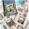 Ta Merry 18 Fogli Scrapbooking Adesivi Scrapbooking Accessori Bullet Journal Sticker Aesthetic Sticker per Journaling,Album Fai Da Te(Flowers outside the window)
