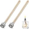 Wekuw 2 Pezzi Stoppino Lampada Catalitica, Lampada per Oli Profumati Stoppino Bruciatore Catalitico Diffusore Aromaterapia,per Bruciatore Diffusore Aromaterapia Decorazione,18 mm (Argento)