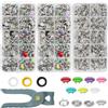 ZMDMAH 250 Set Pinza per Bottoni Automatici a Pressione 9.5mm Pinza Bottoni a Pressione Pinza Bottoni Automatici In Metallo Bottoni Automatici a Pressione per Bambini Ai Jeans E Ai Vestiti