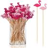 LQTSLFM 100 Pezzi Stuzzicadenti Decorativi Estivi, Stecchini per Aperitivo in Legno, Stuzzicadenti per Feste Estate Decorazioni Cocktail per Frutta Torta Dessert Cibo Bevande (Colore A)