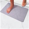 Pure 4Home - Tappeto bagno in pietra diatomite 60x40 cm, assorbente, asciugatura rapida, antiscivolo, carta vetrata per impurità e opacizzazione | Tappeto bagno assorbente (Mosaico)