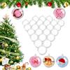 DAJAVE 50 palline di Natale in plastica da riempire, 5 cm, trasparenti