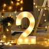 Guijiyi Dewanxin LED Lampada Numerica Numero Numeri Illuminati 0 1 2 3 4 5 6 7 8 9, Insegne Luminose Luci LED Alfabeto Luminoso Marquee Lights per Decorazione di Casa, Matrimoni, Feste, Reception, Bar (2)