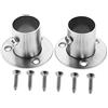 Hicello 2 pezzi asta appendiabiti in acciaio INOX fine staffa di supporto flangia.