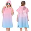 Proumhang Poncho da Surf/Bagno/Piscina/Spiaggia per Bambini,Asciugamano con Cappuccio in Microfibra,Accappatoio da Spiaggia,Asciugamani Poncho con Cappuccio per Ragazzi e Ragazze Stile 4 75x60cm