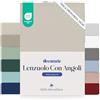 Dreamzie Lenzuolo con Angoli Piazza e Mezza 100x200 cm - Angoli da 35 cm per Materassi Spessi - 100% Microfibra - Beige, Certificato senza Prodotti Chimici (Oeko-TEX)